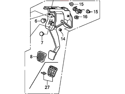 Honda 46910-SNV-A21 Pedal, Clutch