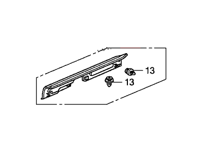 Honda 84201-SVA-A00ZA Garnish Assy., R. Side *NH598L* (ATLAS GRAY)