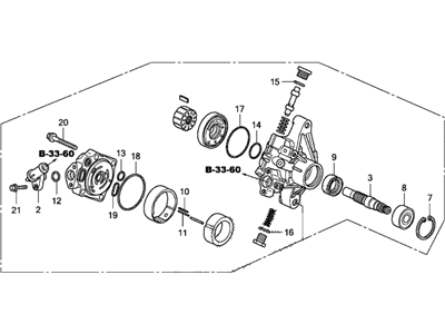 Honda 56110-RNA-305 Pump Sub-Assembly, Power Steering (Coo)