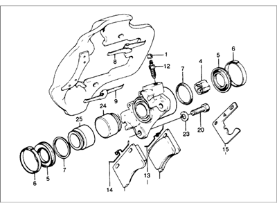 1973 Honda Civic Brake Caliper - 45230-634-672