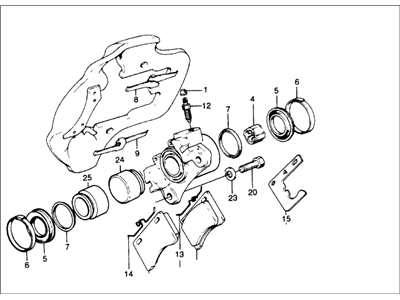 1973 Honda Civic Brake Caliper - 45210-634-672