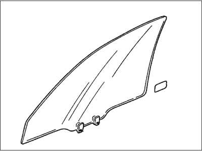 Honda 73300-SDA-A50 Glass Assy., R. FR. Door (Green) (Aptech)