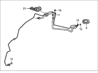 Honda 80320-SDA-A02 Pipe Assembly, Air Conditioner