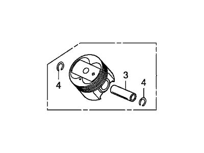 Honda 13040-RCA-A00 Piston Set (Over Size) (0.50)