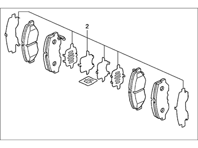 Honda 45022-SDA-315 Set, Pad Front