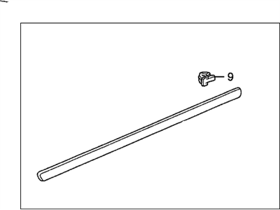 Honda 75302-SDA-A11ZA Protector, R. FR. Door *B92P* (NIGHTHAWK BLACK PEARL)