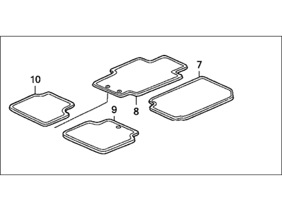 Honda 83600-SDA-A02ZB Floor Mat Set *NH361L* (CF GRAY)