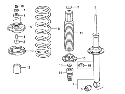 Honda 52610-SDB-A15 Shock Absorber Assembly, Rear