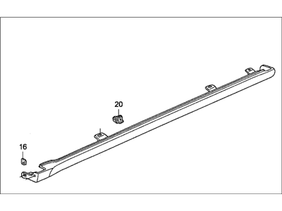 Honda 71800-SDA-A11ZH Garnish Assy., R. Side Sill *YR538M* (DESERT MIST METALLIC)