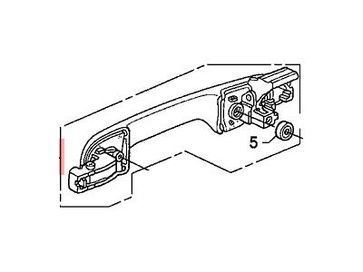 2003 Honda Accord Door Handle - 72680-SDA-A01ZF