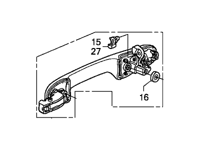 2005 Honda Accord Hybrid Door Handle - 72140-SDA-A61ZH
