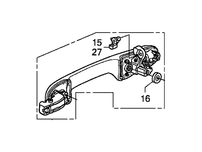 Honda 72140-SDA-A61ZK Handle Assembly, Right Front Door (Outer) (Sapphire Blue Pearl)