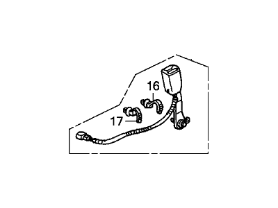 Honda 04813-SDC-L02ZA Buckle Set, R. FR. Seat Belt *NH167L* (GRAPHITE BLACK)