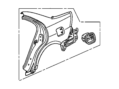 Honda 04636-SDL-A90ZZ Panel Set, R. RR. (Outer) (DOT)