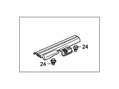 Honda 84253-SDA-A10ZA Garnish, L. FR. Side (Inner) *NH167L* (GRAPHITE BLACK)