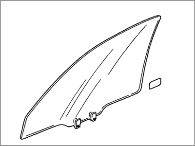 Honda 73350-SDA-A10 Glass Assy., L. FR. Door (Green) (Aptech)