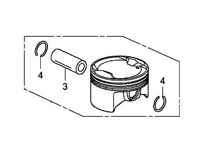 2006 Honda Element Pistons - 13030-RAA-A01