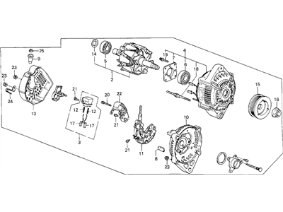 1987 Honda Civic Alternator - 31100-PE7-661RM