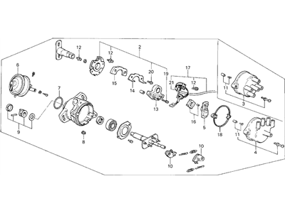 1986 Honda Civic Distributor - 30100-PE0-676