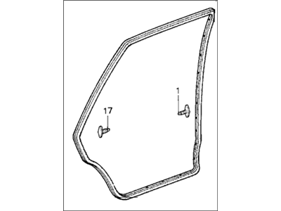 1985 Honda Civic Weather Strip - 76880-SB4-013