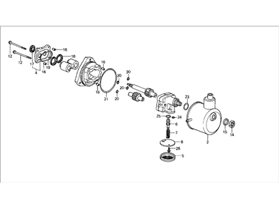 Honda 56110-PE0-030 Sub-Pump Assembly, Power Steering