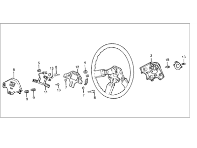 Honda 53110-SB3-962ZA Wheel, Steering (Black) (Tokyo Seat)