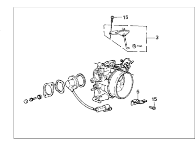 1986 Honda Civic Throttle Body - 16400-PE7-664