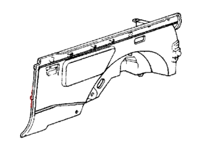 Honda 73836-SB3-010ZJ Lining Assy., L. Side *R62L* (URBAN RED)