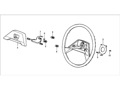 Honda 53110-SB3-673ZA Wheel, Steering (Black)