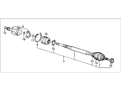 1984 Honda Civic Axle Shaft - 44306-SB2-000