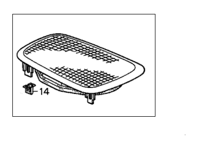 Honda 84568-S30-000ZA Grille Assy., L. RR. Speaker *NH167L* (GRAPHITE BLACK)