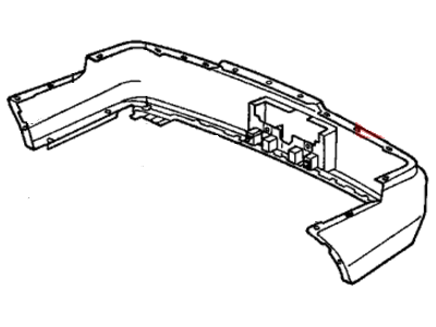 Honda 04715-S30-A90ZZ Face, Rear Bumper (Dot)