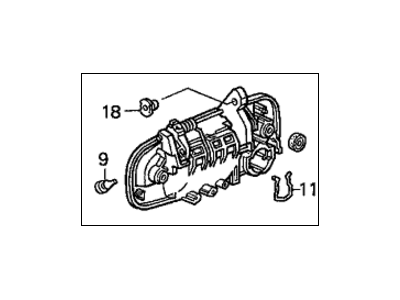 Honda 72140-SW5-Y01YN Handle Assembly, Right Front Door (Outer) (Satin Silver Metallic)