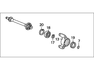 1995 Honda Prelude Axle Shaft - 44500-SS0-010