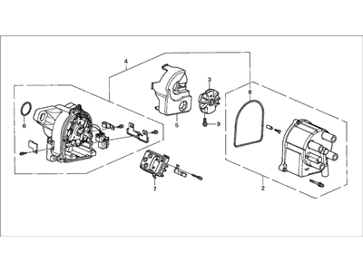 Honda 30100-P5M-A01 Distributor Assembly (Td-77U) (Tec)