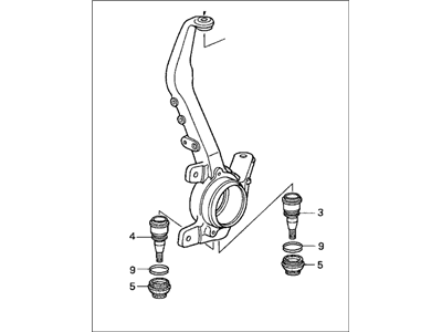 1999 Honda Prelude Steering Knuckle - 51210-S30-N22