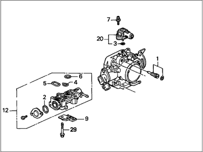 Honda 16400-P5M-A51 Body Assembly, Throttle (Gr60C)