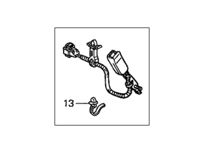 Honda 04816-S30-A01ZA Buckle Set, L. FR. Seat Belt *NH167L* (GRAPHITE BLACK)