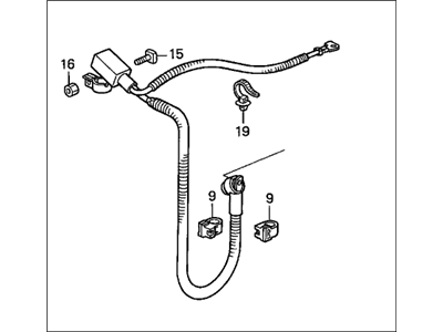 2000 Honda Prelude Battery Cable - 32410-S30-000