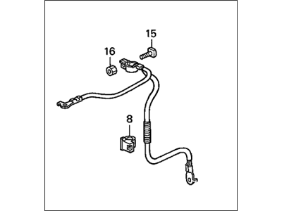 1999 Honda Prelude Battery Cable - 32600-S30-910