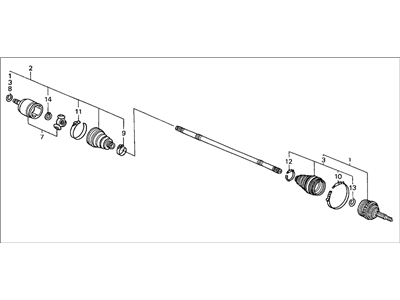 Honda 06444-S30-508RM Driveshaft, Light (Reman)