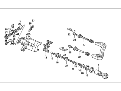 Honda 43019-S30-N22 Caliper Sub-Assembly, Left Rear