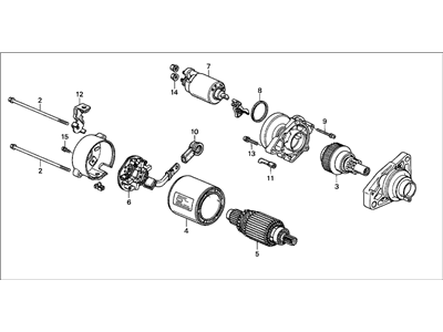 2001 Honda Prelude Starter Motor - 06312-P5M-508RM