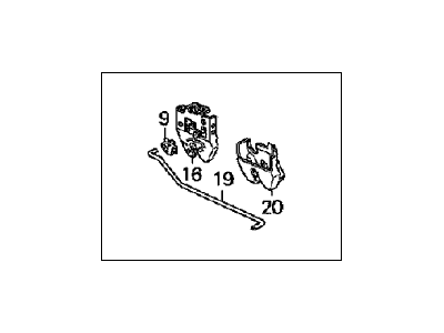 2000 Honda Prelude Door Lock - 74850-S30-003