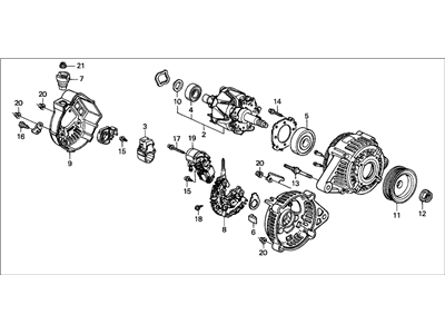 2001 Honda Prelude Alternator - 31100-P5M-013