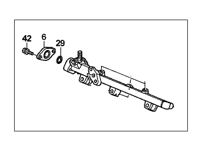 2001 Honda Prelude Fuel Rail - 16610-P5K-000