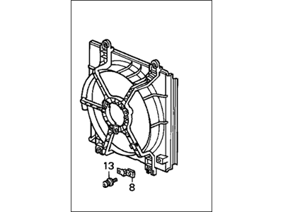 1998 Honda Prelude Fan Shroud - 19015-P0A-004