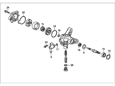 1997 Honda Prelude Power Steering Pump - 06561-P5M-505RM