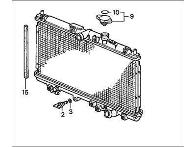 2001 Honda Prelude Radiator - 19010-P5M-004