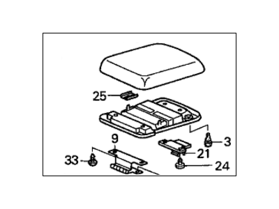 1997 Honda Prelude Armrest - 83406-S30-003ZB